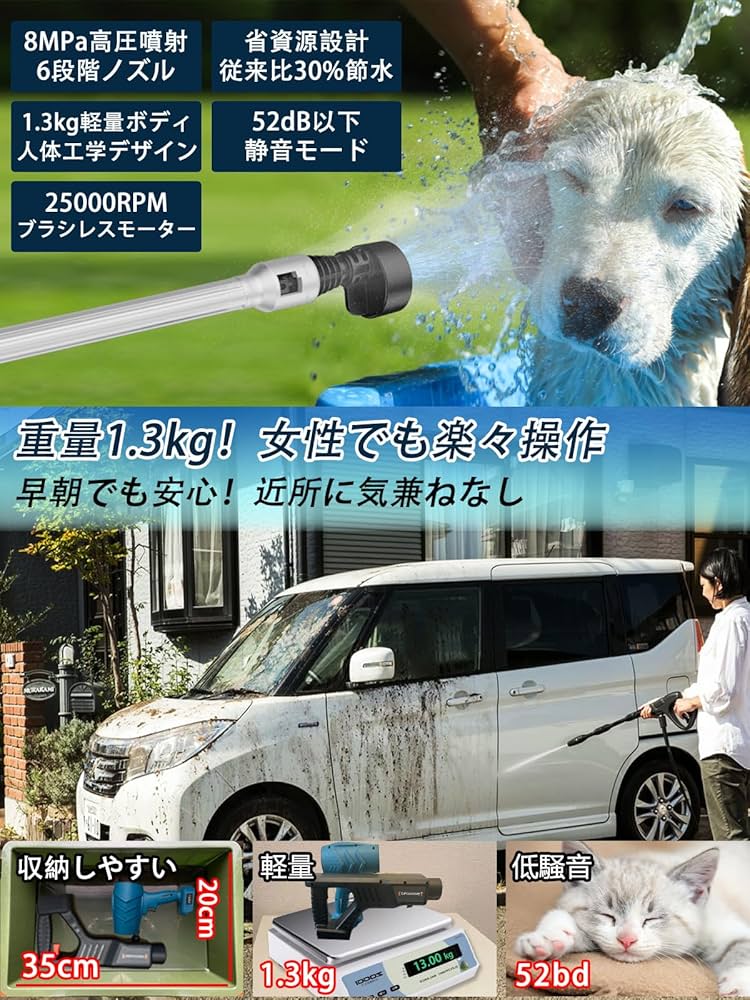 Amazon | 【2025新登場洗車セット】洗車機 高圧 洗浄機